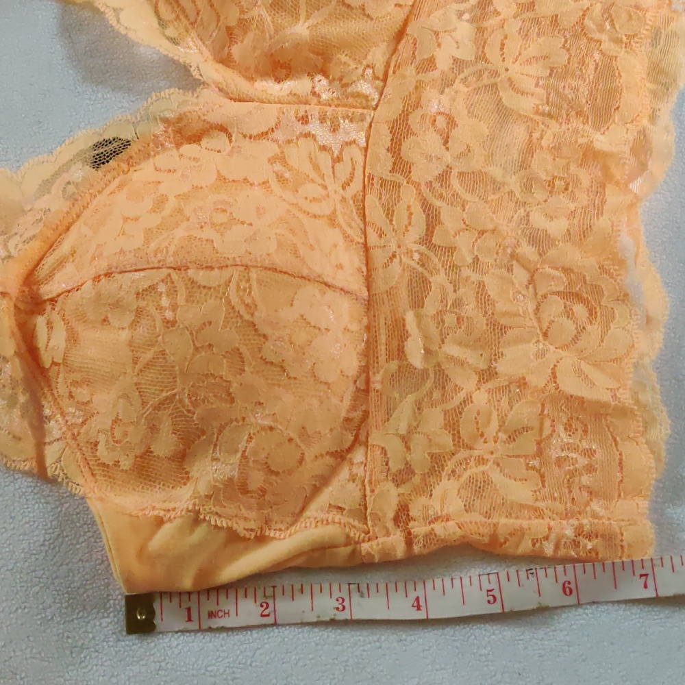 Orange Creamcicle Lacey Halter Crop Top NWOT - Picture 8 of 8